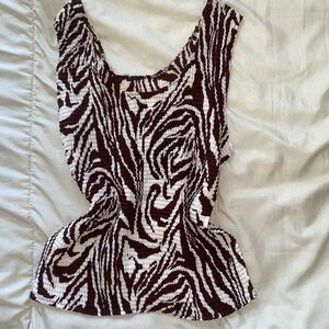 Zebra tiger brown print top 
So comfortable 
Perfect for spring